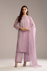 3 Piece Chiffon Embroidered Suit (FL0043)