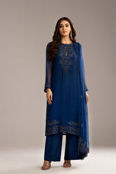 3 Piece Chiffon Embroidered Suit (FL0045)