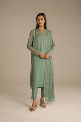 3 Piece Chiffon Embroidered Suit (FL0047)
