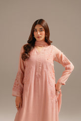 3 Piece Khadi Net Embroidered (FL0057)