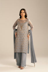 3 Piece Masoori Jacquard Embroidered (FL0062)