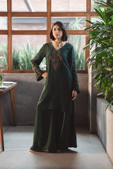 2 Piece Raw Silk Embroidered (FL0071)