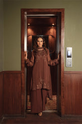 3 Piece Chiffon Embroidered Suit (FL0078)