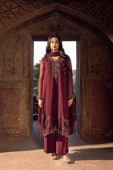 3 Piece Chiffon Embroidered Suit (FL0083)