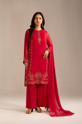 3 Piece Chiffon Embroidered (FL0100)