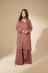 3 Piece Chiffon Embroidered Suit (FL0126)