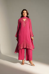 3 Piece Chiffon Embroidered Suit (FL0150)