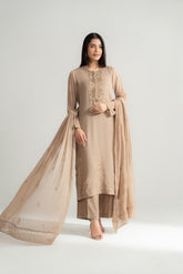 3 Piece Chiffon Embroidered Suit (FL0168)