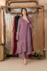 3 Piece Chiffon Embroidered Suit (FL0170)