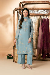 3 Piece Chiffon Embroidered Suit (FL0185)