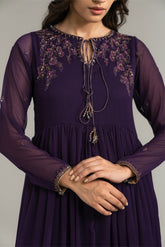 1 Piece Chiffon Embroidered Shirt (FS0036)