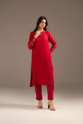 2 Piece Raw Silk Embroidered (FS0093)