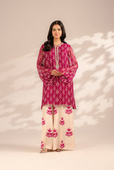 2 Piece Chiffon Embroidered Suit (FS0096)