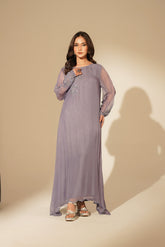 1 Piece Chiffon Embroidered Dress (FS0139)