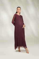 1 Piece Chiffon Embroidered Shirt (FS0213)