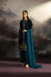 3 Piece Velvet Embroidered Suit (FV0007)