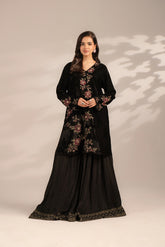 1 Piece Velvet Embroidered Suit (FV0012)