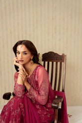 3 Piece Chiffon Embroidered Suit (FW0007)