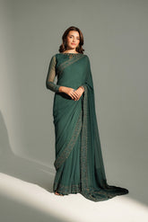 3 Piece Chiffon Embroidered Suit (FW0023)