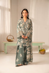 3 Piece Printed Lawn Printed Unstitched Suit (UC0122)