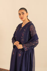 3 Piece Chiffon Embroidered Suit (FL0011)