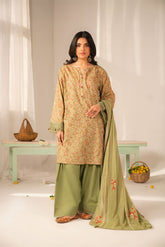 3 Piece Printed Lawn Printed Unstitched Suit (UC0114)