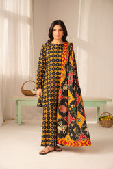 3 Piece Printed Lawn Printed Unstitched Suit (UC0104)