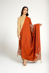 1 Piece Cotton Silk Embellished Shawl (AA5140)