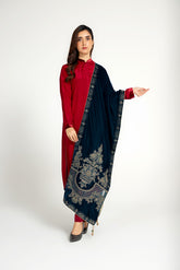 1 Piece Velvet Embellished Stole (AA5135)