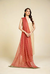 1 Piece Chiffon Printed & Tasselling Dupatta (AA5384)