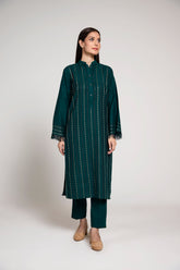 2 Piece Cotton Karandi Embroidered Suit (HB1226)