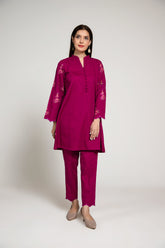 2 Piece Slub Khaddar Embroidered Suit (AE0046)