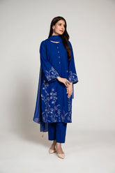 3 Piece Cotton Karandi Embroidered Suit (BA0031)