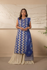 2 Piece Unstitched  Lawn Printed Suit (UC0038)