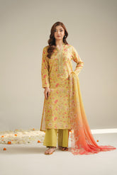 3 Piece Printed Lawn Embroidered Suit (UC0135)