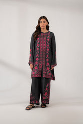 2 Piece Raw Silk Printed Suit (FS0104)
