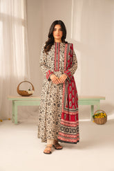 3 Piece Printed Lawn Printed Unstitched Suit (UC0108)