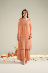 3 Piece Chiffon Embroidered Unstitched Suit (UF0039)