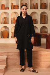 2 Piece Slub Khaddar Solid Suit (AE0034)