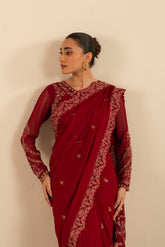 3 Piece Chiffon Embroidered Suit (FW0005)