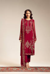 3 Piece Chiffon Embroidered (UF0026)