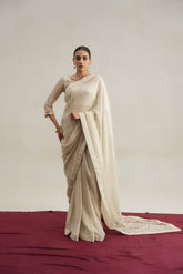 3 Piece Chiffon Embroidered Sari (FW0008)