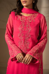 3 Piece Chiffon Embroidered Suit (FL0029)