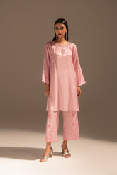 2 Piece Raw Silk Embroidered Suit (FS0063)
