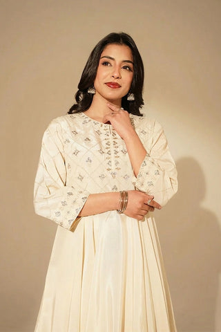 2 Piece Raw Silk Embroidered Suit (FS0150)