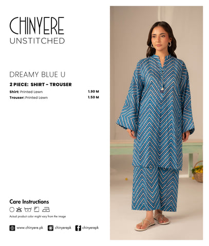 2 Piece Printed Lawn Printed Unstitched Suit (UC0103)