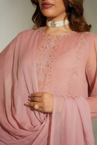 3 Piece Chiffon Embroidered Suit (FL0169)