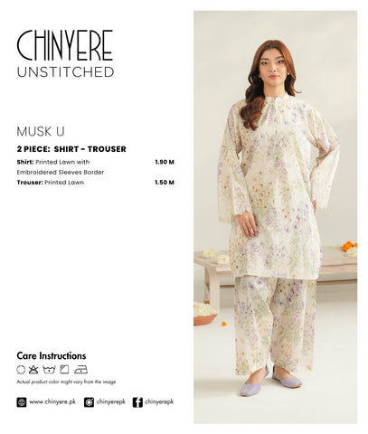 2 Piece Lawn Printed Unstitched Suit (UC0093)