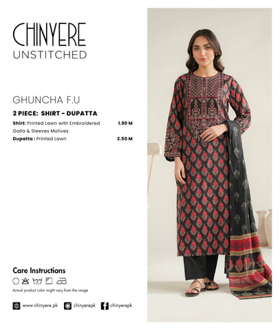 2 Piece Printed Lawn Printed Unstitched Suit (UC0113)