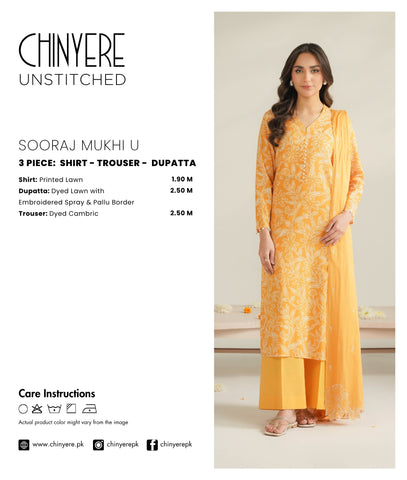 3 Piece Lawn Printed Unstitched Suit (UC0094)